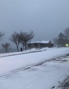中禅寺湖雪景色