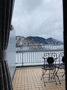 中禅寺湖雪