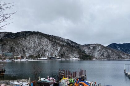 中禅寺湖雪