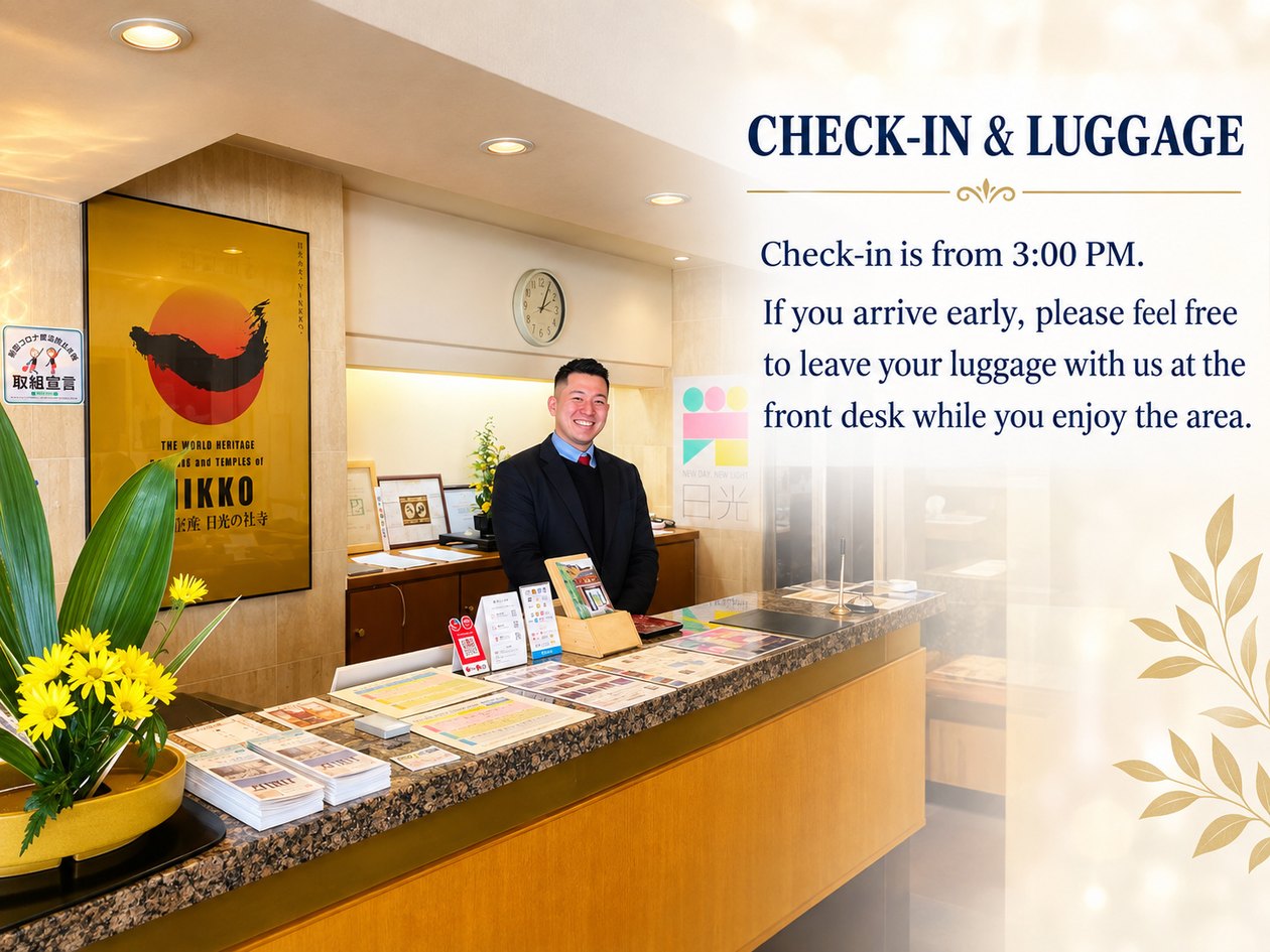 Check-in is from 3:00 PM. You can leave your luggage at the front desk.
